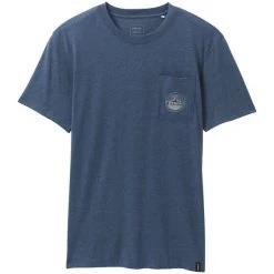PRANA PATCH PRINT T-SHIRT DENIM HEATHER 22