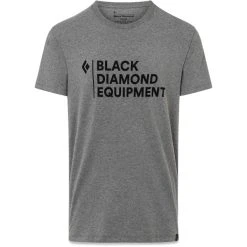 BLACK DIAMOND M STACKED LOGO TEE CHARCOAL HEATHER 22