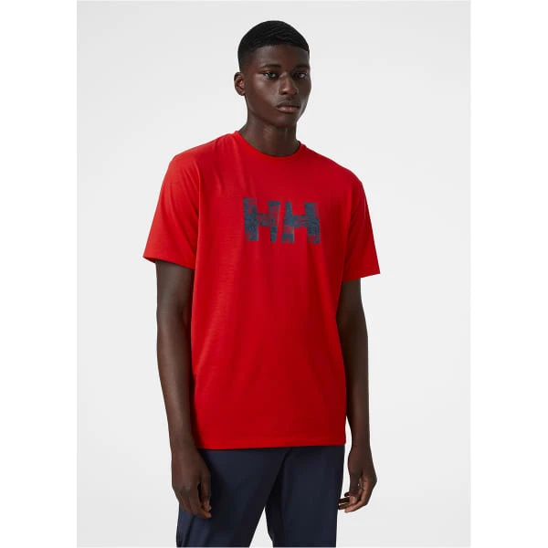 HELLY HANSEN SKOG RECYCLED GRAPHIC T-SHIRT ALERT RED 22 5 HELLY HANSEN SKOG RECYCLED GRAPHIC T-SHIRT ALERT RED 22 – Image 3