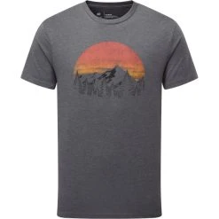 TENTREE M VINTAGE SUNSET SS TEE GARGOYLE GREY HEATHER 22
