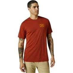 FOX CALIBRATED SS TECH TEE RED CLAY 22
