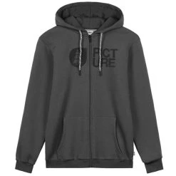 PICTURE BASEMENT FLOCK ZIP HOODIE BLACK 23