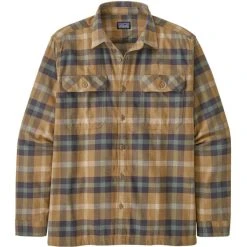 PATAGONIA M'S L/S ORGANIC COTTON MW FJORD FLANNEL SHIRT FORAGE MOJAVE KHAKI 23