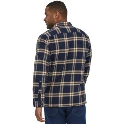 PATAGONIA M'S L/S ORGANIC COTTON MW FJORD FLANNEL SHIRT NORTH LINE NEW NAVY 23 -Volcom Boutique 9 110778 m s l s organic cotton mw fjord flannel shirt north line new navy 42400 noln 03