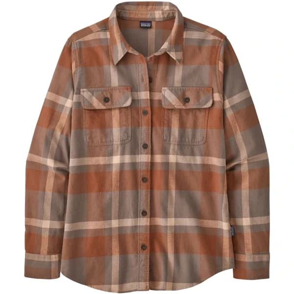 PATAGONIA W'S L/S ORGANIC COTTON MW FJORD FLANNEL SHIRT COMSTOCK: DUSKY BROWN 23 3 PATAGONIA W'S L/S ORGANIC COTTON MW FJORD FLANNEL SHIRT COMSTOCK: DUSKY BROWN 23
