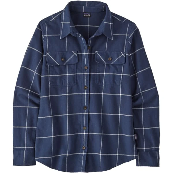 PATAGONIA W'S L/S ORGANIC COTTON MW FJORD FLANNEL SHIRT WOODLAND: NEW NAVY 23 3 PATAGONIA W'S L/S ORGANIC COTTON MW FJORD FLANNEL SHIRT WOODLAND: NEW NAVY 23