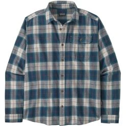 PATAGONIA M'S L/S COTTON IN CONVERSION LW FJORD FLANNEL SHIRT BEACH PLAID: TIDEPOOL BLUE 23