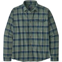PATAGONIA M'S L/S COTTON IN CONVERSION LW FJORD FLANNEL SHIRT GRAFT: HEMLOCK GREEN 23