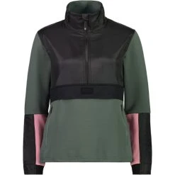 MONS ROYALE W DECADE MID PULLOVER BLOC BURNT SAGE/BLACK 23