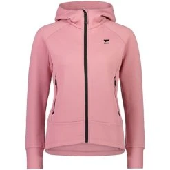 MONS ROYALE W NEVIS WOOL FLEECE HOOD DUSTY PINK 23