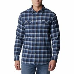 COLUMBIA FLARE GUN STRETCH FLANNEL COLLEGIATE NAVY 23