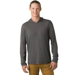 PRANA HOODED T-SHIRT CHARCOAL HEATHER 23