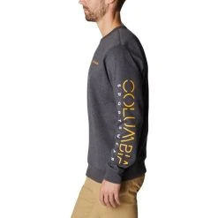 COLUMBIA LOGO FLEECE CREW SHARK HEATHER 23 -Volcom Boutique 9 116900 1884931 014 03