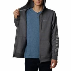 COLUMBIA LOGO FLEECE FULL ZIP CITY GREY HEATHER 23