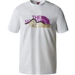 THE NORTH FACE M S/S MOUNTAIN LINE TEE TNF WHITE/PURPLE CACTUS FLOWER 23