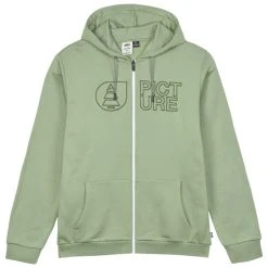 PICTURE BASEMENT ZIP HOODIE M GREEN SPRAY 23