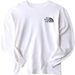 THE NORTH FACE MEN’S L/S PRINTED HEAVYWEIGHT TEE TNF WHITE 23