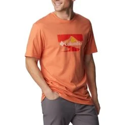 COLUMBIA PATH LAKE™ GRAPHIC TEE II DESERT ORANGE/PEAK 2 RIVER GRAPHIC 23 -Volcom Boutique 9 128723 1934814 849 04
